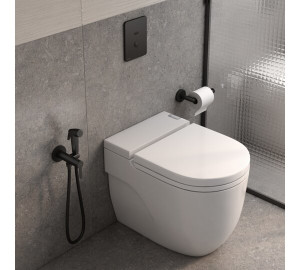 Sanitary shower mixer set with support